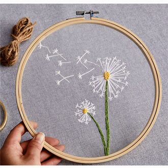 Ronde Daisy Paardebloem Diy Kruissteek Borduren Kit Beginner Handwerk Handwerken Kit Europese Borduren Materiaal Pakket Set 3