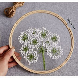 Ronde Daisy Paardebloem Diy Kruissteek Borduren Kit Beginner Handwerk Handwerken Kit Europese Borduren Materiaal Pakket Set 4