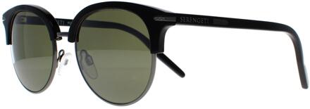 Ronde Dames Glimmend Donker Gunmetal Zwart Mineraal Gepolariseerd 555nm Groen Lela - maat Grijs