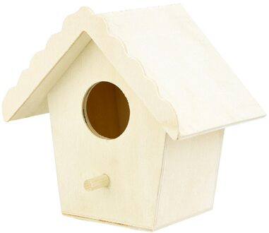 Ronde Deur Vogelkooien Nesten Dox Nest Huis Vogel Huis Doos Houten Decoratieve Nestkast Vogel Houten Doos