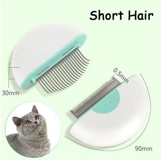 Ronde Dual-Gebruik Kat Kam Shell Kam Kat Hair Cleaner Hond Kammen Artefact Huisdier Kam Borstel Om Float Haar kat Levert groen kort Hair