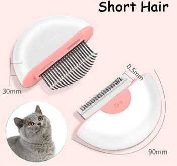 Ronde Dual-Gebruik Kat Kam Shell Kam Kat Hair Cleaner Hond Kammen Artefact Huisdier Kam Borstel Om Float Haar kat Levert roze kort Hair
