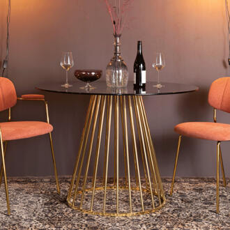 Ronde Eettafel 'Bethe' Ø104cm Goud