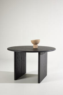 Ronde Eettafel 'Janka' 120cm, kleur Zwart