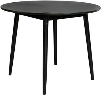 Ronde Eettafel 'Memo' Eikenhout, 120cm, kleur Zwart - 120 cm
