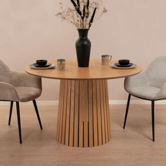 Ronde Eettafel 'Olivier' Eiken, 120cm, kleur Naturel - 120 cm