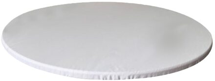 Ronde Elastische Tafel Dekken Doek Protector Waterdicht Polyester Tafelkleed Catering Uitgerust Tafel Dekken Met Elastische Randen 120Cm wit