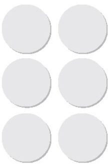 ronde etiketten in etui diameter 32 mm, wit, 36 stuks, 6 per blad (2665)