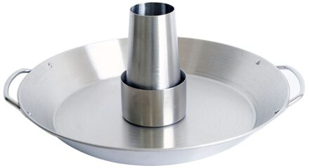 Ronde Gebraden Kip Pan Met Dubbele Handgrepen Turkije Grill Barbecue Beugel Draagbare Roestvrij Staal Bbq Holder Tool Kits