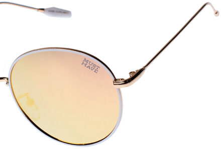 Ronde gepolariseerde zonnebril UV 400 Bescherming EVEN Unisex Wit - One Size