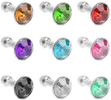 Ronde Glinsterende Strass 3.5Mm Anti Dust Plug Oortelefoon Stopper Voor Smart Telefoon