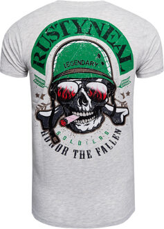 Ronde hals biker T-shirt - maat 2XL Grijs