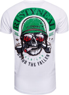 Ronde hals biker T-shirt - maat L Wit