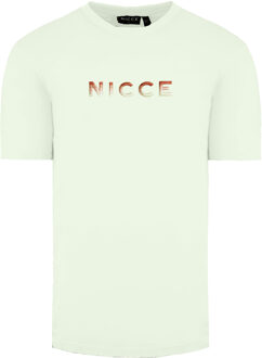 Ronde Hals Korte Mouw Heren Cream Vina T-Shirt 204 1 09 06 0011 Crème