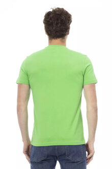 Ronde Hals Korte Mouwen T-shirt Regenboog Logo Tee - maat Mint
