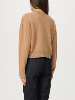 Ronde Hals Lange Mouwen Trui Bruin