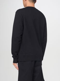 Ronde Hals Ster Patches Sweatshirt Zwart