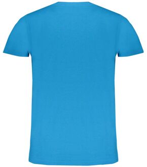 Ronde Hals T-shirt Basic Tee Blauw