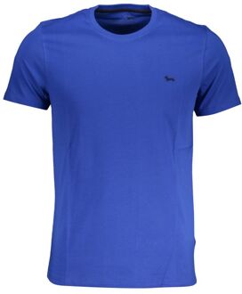 Ronde Hals T-shirt Blauw Middelblauw - XL