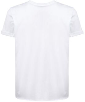Ronde hals T-shirt - maat M Wit