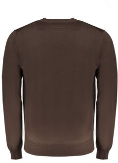 Ronde Hals Trui Bruin Donker Bruin - XL