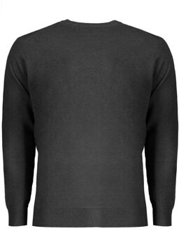 Ronde Hals Trui Gebreide Stijl Donkergrijs