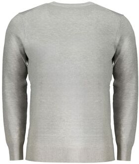 Ronde Hals Trui Gebreide Stijl Lichtgrijs - 3XL