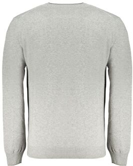 Ronde Hals Trui Melange Grijs Lichtgrijs - XL