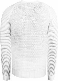 Ronde hals trui Wit - 3XL