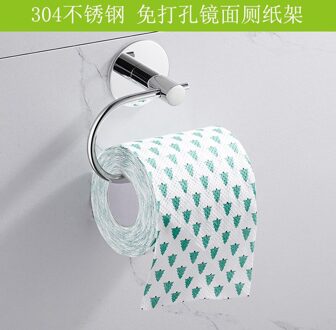 Ronde Handdoekring Wandmontage Rvs Verchroomd Opknoping Badkamer Opbergrek Hardware Accessoires Mirror Tissue houder