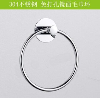 Ronde Handdoekring Wandmontage Rvs Verchroomd Opknoping Badkamer Opbergrek Hardware Accessoires Mirror Towel Ring