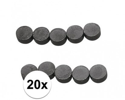 Ronde hobby magneten 20 stuks 8x4mm - Magneten Grijs