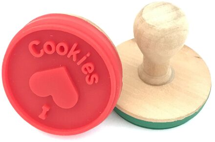 Ronde Houten Rubber Stempel Handvat Voor Handgemaakte Diy Stempel Kids Craft hart