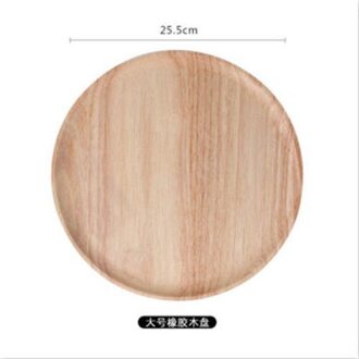 Ronde Houten Taart Plaat Fruit Sushi Plaat Huishoudelijke Servies Set Eenvoudige Snack Brood Lade Keuken Opslag Decoratie