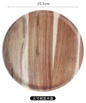 Ronde Houten Taart Plaat Fruit Sushi Plaat Huishoudelijke Servies Set Eenvoudige Snack Brood Lade Keuken Opslag Decoratie