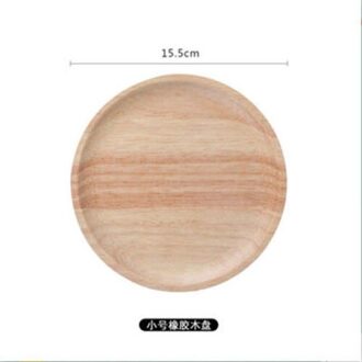 Ronde Houten Taart Plaat Fruit Sushi Plaat Huishoudelijke Servies Set Eenvoudige Snack Brood Lade Keuken Opslag Decoratie