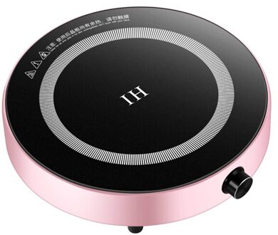 Ronde Inductie Fornuis Huishouden Kleine Multi-Functionele Pot Slaapzaal Mini Koken Noedels Een Energiebesparende Elektrische roze Basic Edition