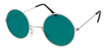 Ronde John Lennon stijl verkleed bril - groen - Sixties/hippie/flower power