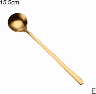 Ronde Kop Bar Lepel Golden Rvs Retro Stijl Bar Koffie Roeren Thuis Keuken Lange Handvat Vierkante Cup Lepel Bourgondië