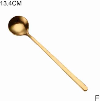 Ronde Kop Bar Lepel Golden Rvs Retro Stijl Bar Koffie Roeren Thuis Keuken Lange Handvat Vierkante Cup Lepel Paars