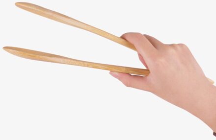 Ronde Kop Multifunctionele Bamboe Voedsel Clip Brood Tong Keuken Serveren Tang Voor Barbecue Salade