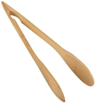 Ronde Kop Multifunctionele Bamboe Voedsel Clip Brood Tong Keuken Serveren Tang Voor Barbecue Salade