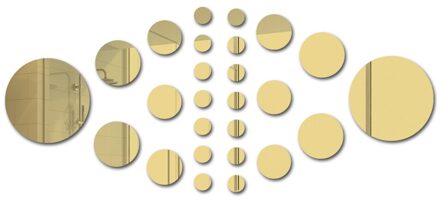 Ronde Kristallen Spiegel Muurstickers Acryl Stereo Stickers Slaapkamer Woonkamer Woondecoratie Decoratie 2