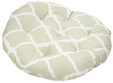 Ronde Kussen Bureaustoel Sofa Katoen Linnen Kussens Japanse Stijl Geometrische Tatami Auto Decoratie Zitkussens groen