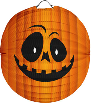 Ronde lampion 22 cm pompoen - Feestlampionnen Multikleur