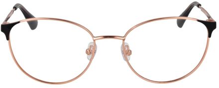 Ronde Metalen Bril Bruin - One Size