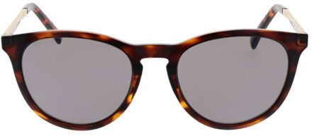 Ronde Montuur Zonnebril Bruin