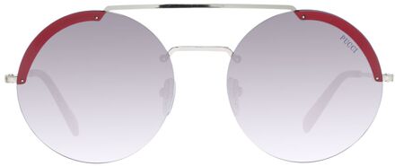 Ronde Montuur Zonnebril Verlooplens Zilver