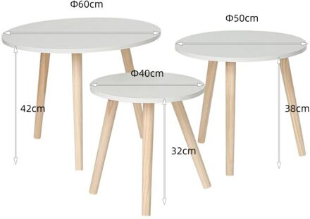 Ronde Nordic Hout Salontafel Bed Bank Bijzettafel Thee Fruit Snack Service Plaat Lade Keuken Bar Tafel Meubels hwc