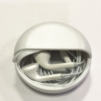 Ronde Oortelefoon Organisator Box Data Lijn Kabels Storage Case Plastic Container Sieraden Hoofdtelefoon Beschermen Met Roterende Cover D 1stk